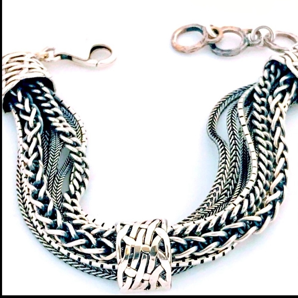 Silpada Gorgeous Vintage Sterling Silver Multi-strand Adjustable Length Bracelet - Picture 13 of 13